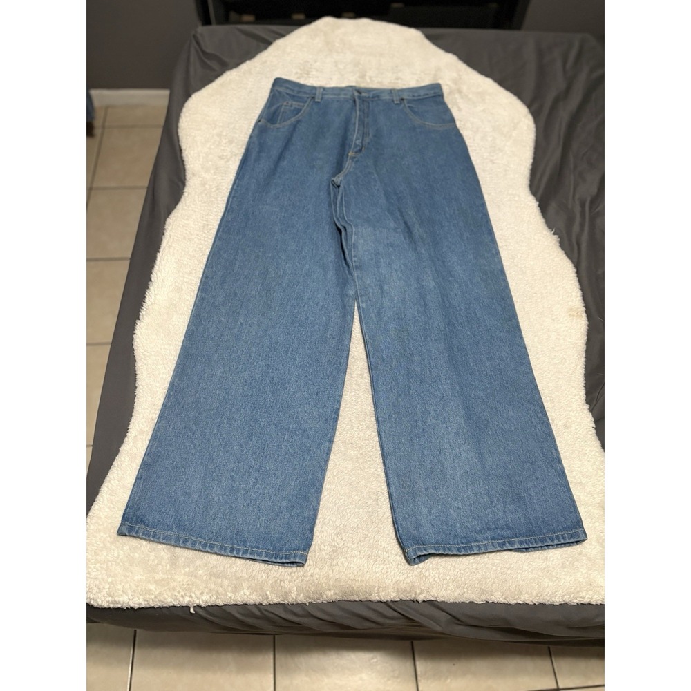 Vintage Solo Semore Mens 36x32 Blue Wide Leg Baggy Skater Denim USA 90s